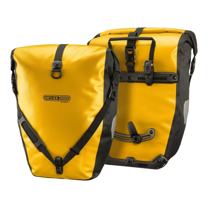 Pair of Ortlieb BACK-ROLLER CLASSIC panniers Sun Yellow / Black Pair of Ortlieb BACK-ROLLER CLASSIC panniers Sun Yellow / Black