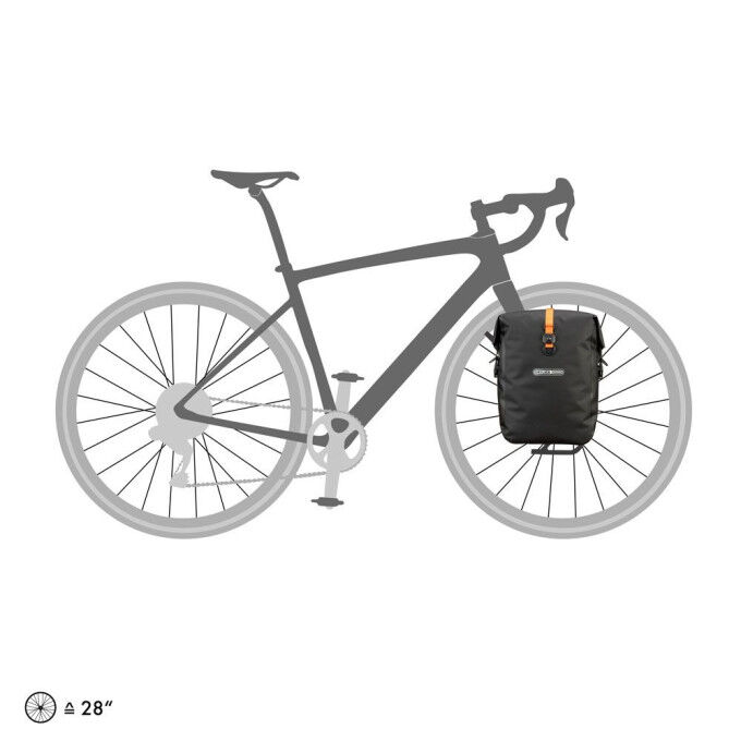 Pair of Ortlieb GRAVEL-PACK 25L Black Matt panniers