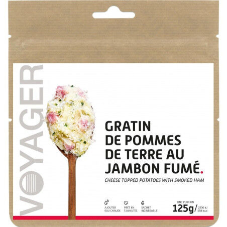Repas lyophilisé Voyager Gratin de pommes de terre au jambon fumé 125g