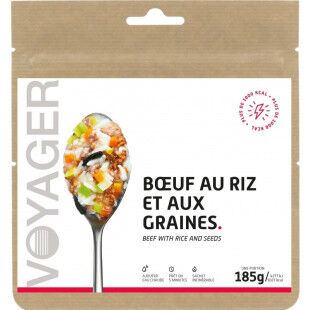 Harina liofilizada Voyager Ternera con arroz y semillas 185g