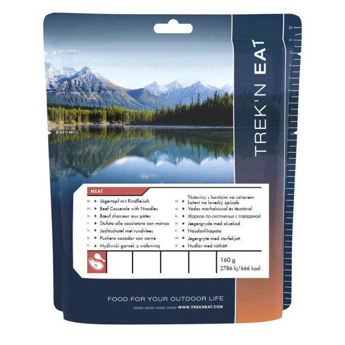 Trek'n eat freeze-dried meal Hunter beef with pasta Trek'n eat freeze-dried meal Hunter beef with pasta