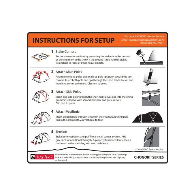 Tent Nemo CHOGORI 2P 2021 Orange