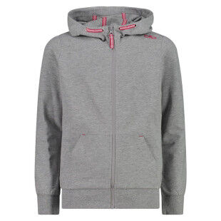 Veste fille CMP KID JACKET FIX HOOD Grey/Strawberry