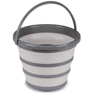 COLLAPSIBLE BUCKET GREY 10L