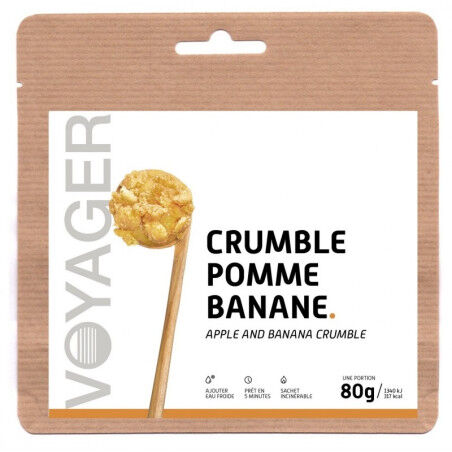 Repas lyophilisé Voyager Crumble pommes bananes 80g