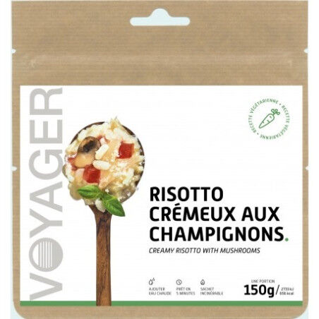 Repas lyophilisé Voyager Risotto crémeux aux champignons 150g