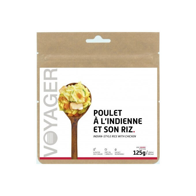 Voyager freeze-dried meal Indian-style chicken with rice 125g Voyager freeze-dried meal Indian-style chicken with rice 125g