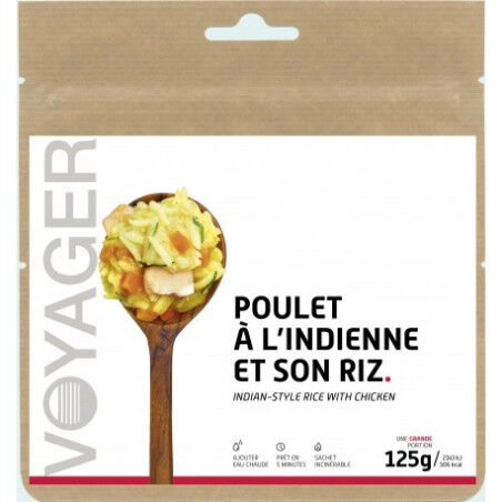 Voyager freeze-dried meal Indian-style chicken with rice 125g