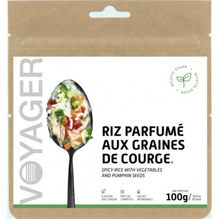 Repas lyophilisé Voyager Riz épicé aux légumes et graines de courge 100g