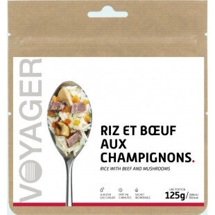 Comida liofilizada Voyager Arroz y ternera con setas 125g