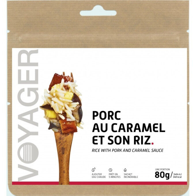 Voyager Porc au Caramel et son Riz 80g Voyager Porc au Caramel et son Riz 80g