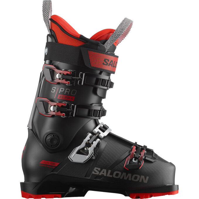 Salomon S/PRO ALPHA 100 BLACK/RED ski boots