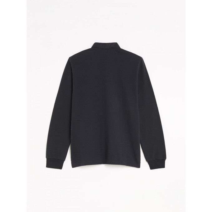 NEKKOPOL black long-sleeved polo shirt