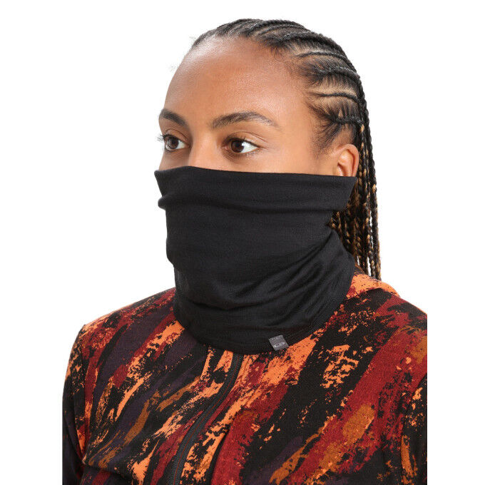Icebreaker UNISEX FLEXI CHUTE BLACK gargantilla