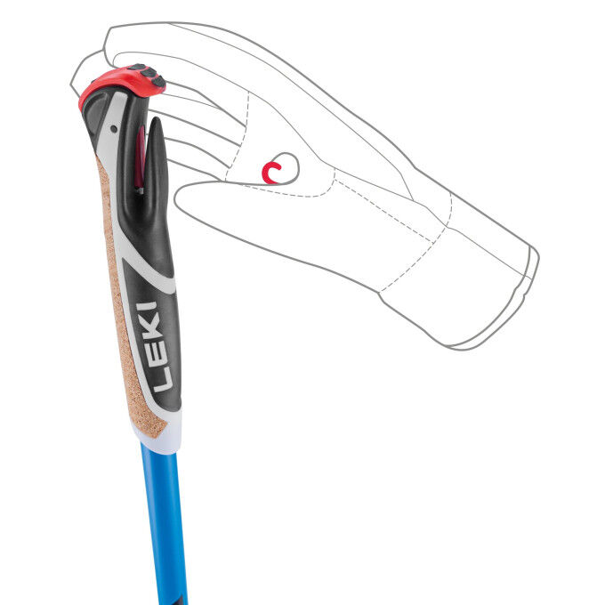 Bastones Leki CC 450 Azul Brillante-Negro-Blanco