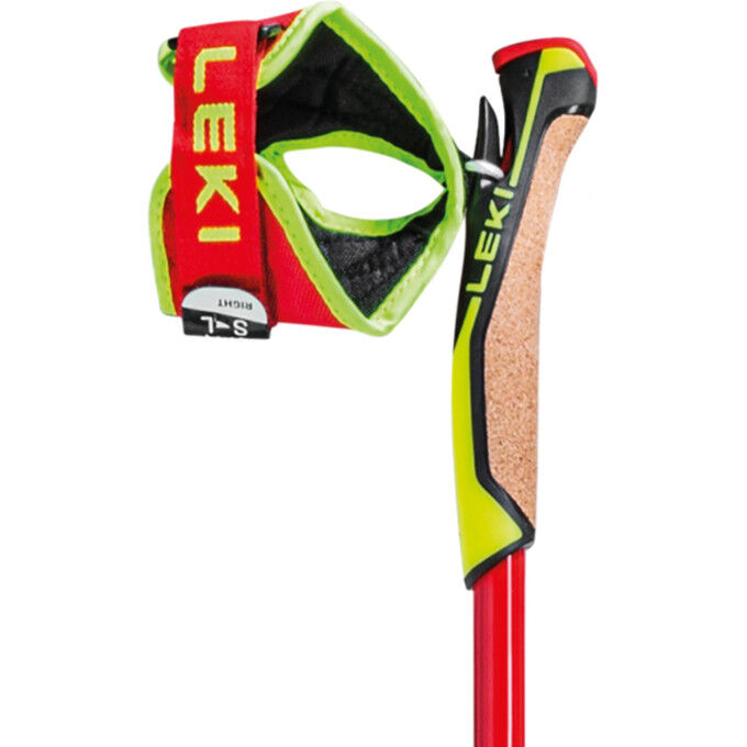 Bâton de ski Leki PRC 750 Rouge Vif-Jaune Fluo-Noir