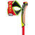 Bâton de ski Leki PRC 750 Rouge Vif-Jaune Fluo-Noir