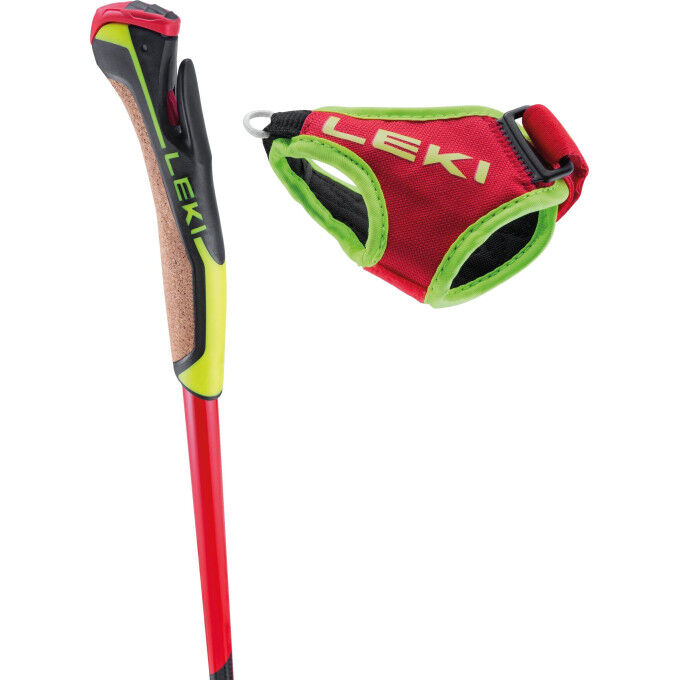 Bastones Leki PRC 750 Rojo brillante-Amarillo fluorescente-Negro