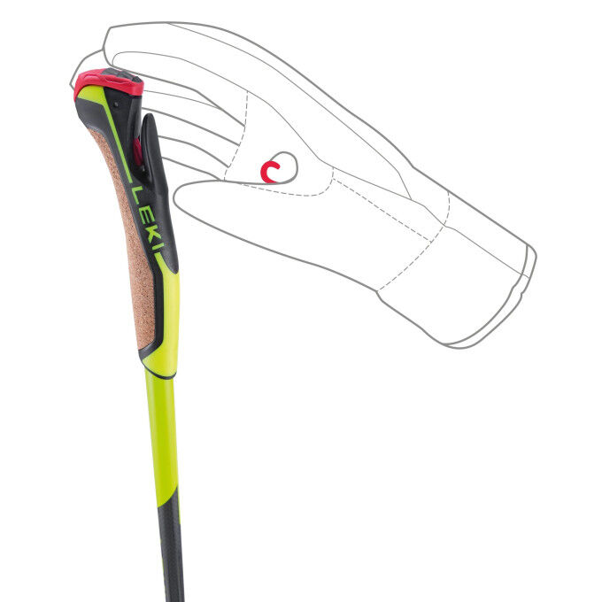 Unisex ski poles Leki PRC 650 Fluorescent Yellow-Black