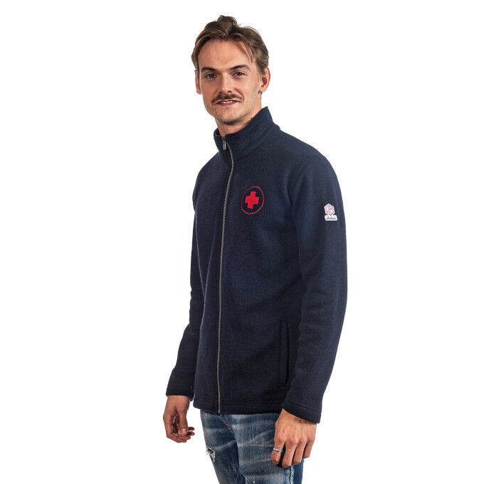 PAUL VESTE MARINE CROIX ROUGE