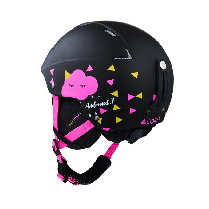 Casco esquí Cairn ANDROMED J Negro nube rosa