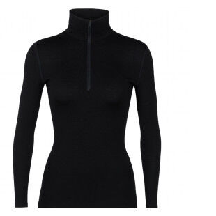 Icebreaker sweatshirt W 260 TECH LS HALF ZIP Black