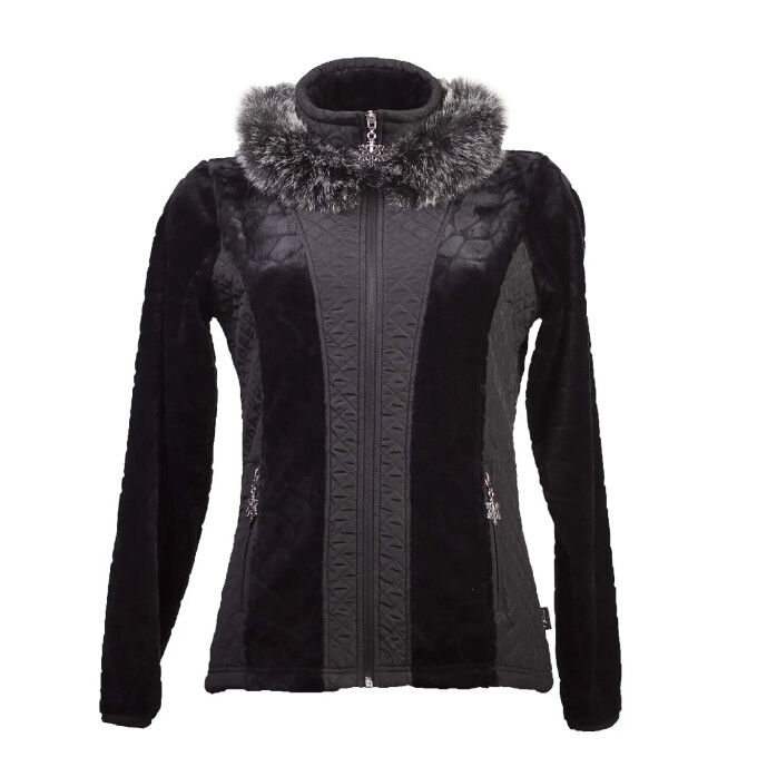 Women's Angele VIENNE CAPUCHE Fleece Jacket Black Women's Angele VIENNE CAPUCHE Fleece Jacket Black