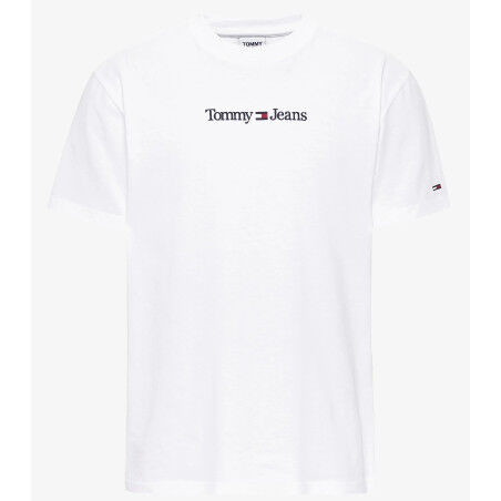 Tommy Hilfiger TJM CLASSIC LINEAR LOGO TEE White T-shirt