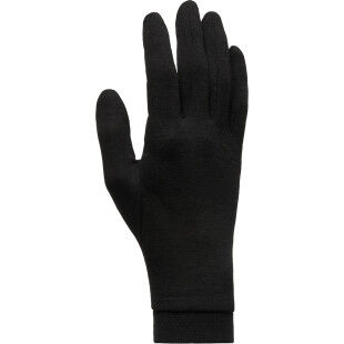 SILK GLOVES M BLACK