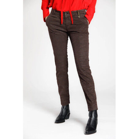 Pantalon chino Mason’s JAQUELINE CITY Marron