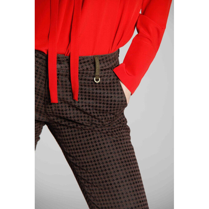Pantalon chino Mason’s JAQUELINE CITY Marron