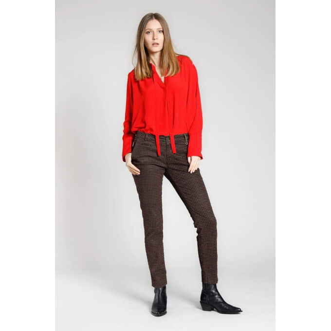 Pantalones chinos de mujer Mason's JAQUELINE CITY Marrón