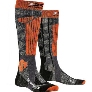 X-Socks SKI RIDER 4.0 Stone Grey Melange/X-Orange Ski Socks