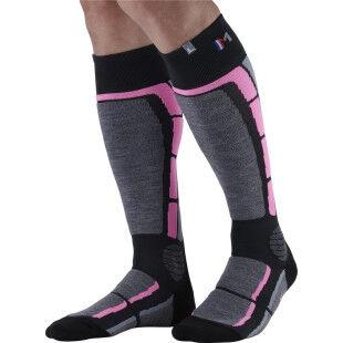 Chaussettes Monnet MI-BAS BACK SIDE Gris/Rose