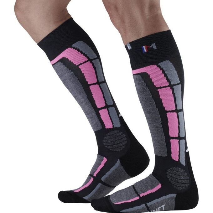 Calcetines Monnet MI-BAS BACK SIDE Gris/Rosa