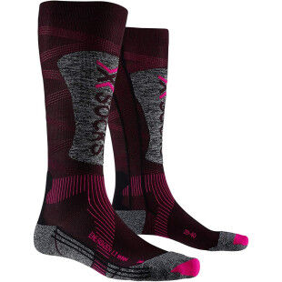 X-Socks SKI ENERGIZER LT 4.0 WMN Black/Fluo Pink/Stone Grey Melange Ski Socks