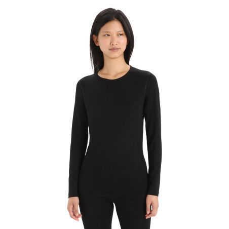 Women's long-sleeved top Icebreaker WOMEN 260 TECH LS CREWE Black