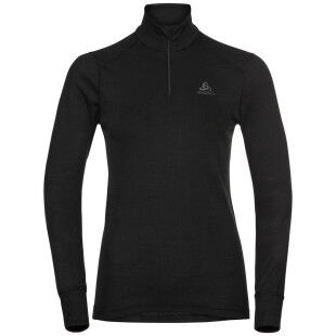 Haut à col roulé Odlo ML ½ ZIP ACTIVE WARM ECO Noir