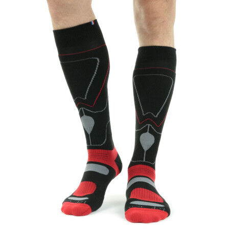 Unisex ski socks La Chaussette de France VANOISE Red