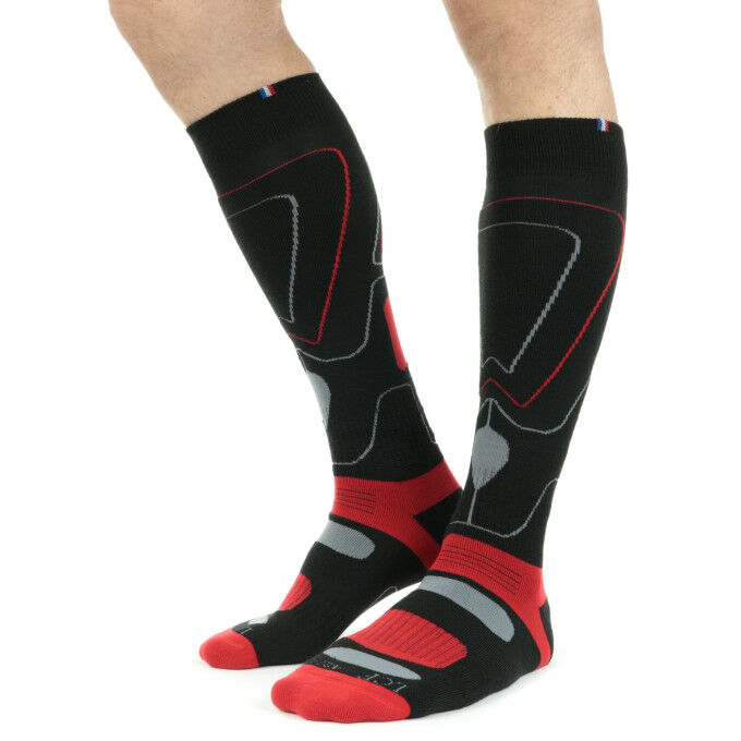 Unisex ski socks La Chaussette de France VANOISE Red