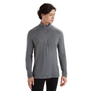 Icebreaker 260 TECH LS HALF ZIP Gritstone Heather long-sleeved T-shirt