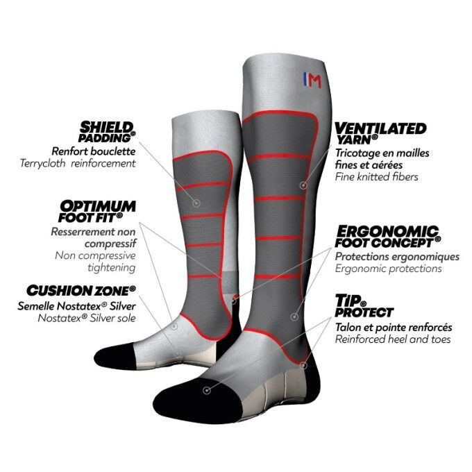 Monnet FUSION Alpine knee-socks Red