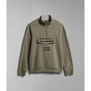 Sweat Napapijri BURGEE HALF ZIP SWEATSHIRT Green Lichen