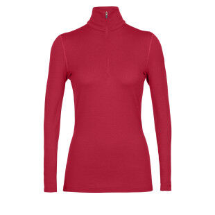 Long-sleeved top Icebreaker W 260 TECH LS HALF ZIP Cherry