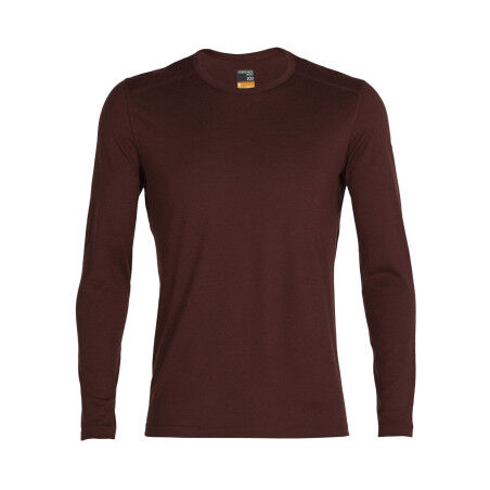Stand-up collar top Icebreaker MEN 200 OASIS LONG SLEEVE CREWE Espresso