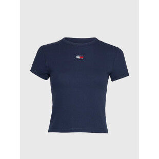 Tommy Hilfiger TJW BBY RIB XS BADGE Twilight Navy T-shirt