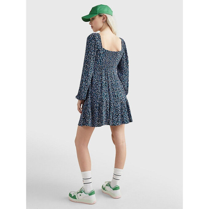 Robe Tommy Hilfiger TJW DITSY FLORAL TIE Blue Ditsy/Floral Print
