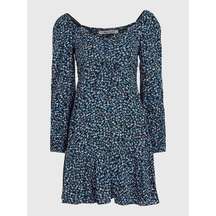 Dress Tommy Hilfiger TJW DITSY FLORAL TIE Blue Ditsy/Floral Print