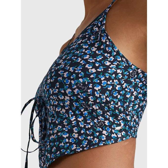 Crop top Tommy Hilfiger THE DISTY FLORAL LAC Blue Ditsy Floral Print