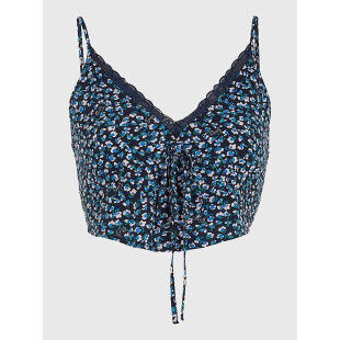 Crop top Mujer Tommy Hilfiger THE DISTY FLORAL LAC Azul Ditsy Estampado floral